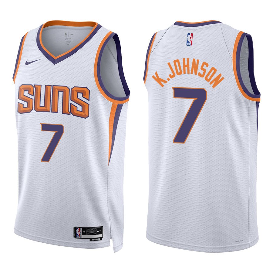 Phoenix Suns #7 Kevin Johnson White Stitched Jersey