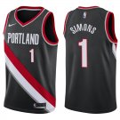 Portland Trail Blazers #1 Anfernee Simons Black Stitched Jersey