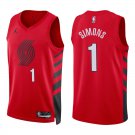 Portland Trail Blazers #1 Anfernee Simons Red Statement Stitched Jersey