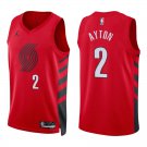 Portland Trail Blazers #2 Deandre Ayton Red Statement Stitched Jersey