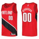 Portland Trail Blazers #00 Scoot Henderson Red Stitched Jersey