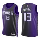 Sacramento Kings #13 Keegan Murray Black Purple Statement Stitched Jersey