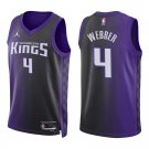 Sacramento Kings #4 Chris Webber Black Purple Statement Stitched Jersey