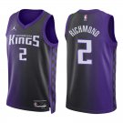 Sacramento Kings #2 Mitch Richmond Black Purple Statement Stitched Jersey