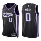 Sacramento Kings #0 Malik Monk Black Stitched Jersey