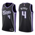 Sacramento Kings #4 Chris Webber Black Stitched Jersey