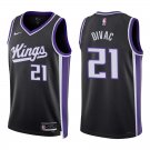 Sacramento Kings #21 Vlade Divac Black Stitched Jersey