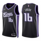 Sacramento Kings #16 Jerry Lucas Black Stitched Jersey