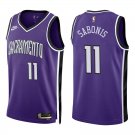 Sacramento Kings #11 Domantas Sabonis Purple Throwback Stitched Jersey