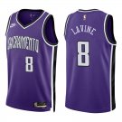 Sacramento Kings #8 Zach LaVine Purple Throwback Stitched Jersey