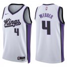 Sacramento Kings #4 Chris Webber White Stitched Jersey