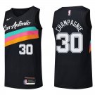 San Antonio Spurs #30 Julian Champagnie Black Rainbow Stitched Jersey