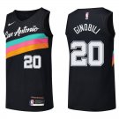 San Antonio Spurs #20 Manu Ginobili Black Rainbow Stitched Jersey