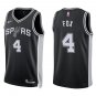 San Antonio Spurs #4 De'Aaron Fox Black Stitched Jersey