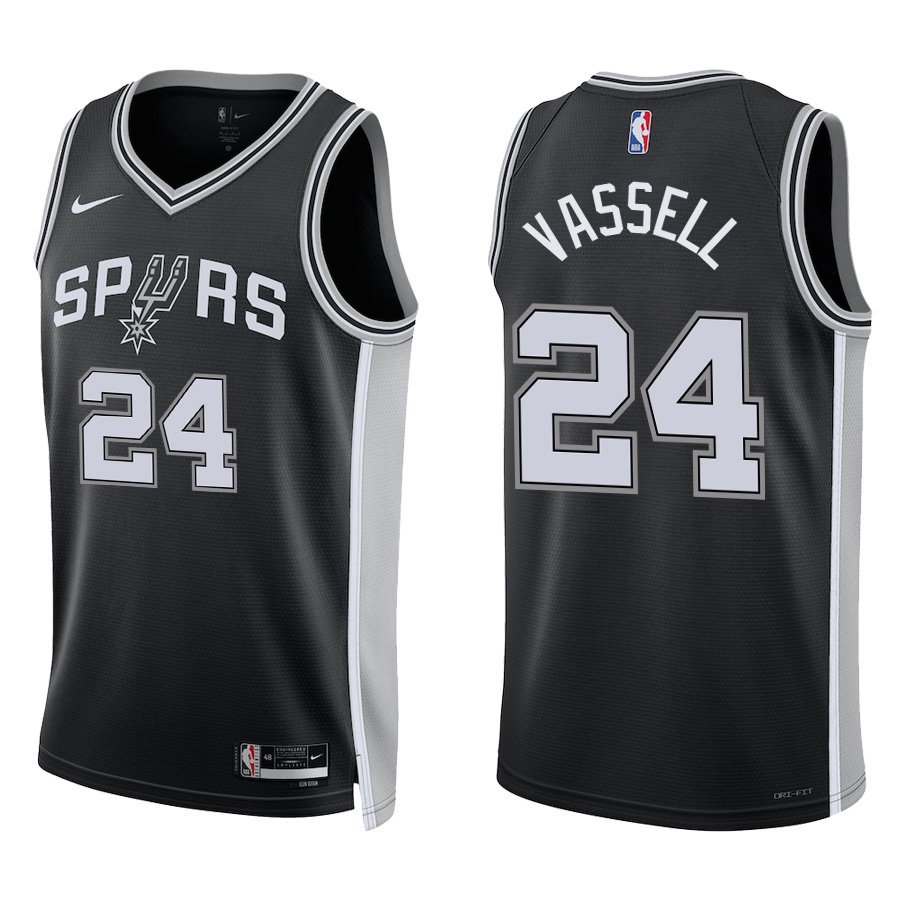 San Antonio Spurs #24 Devin Vassell Black Stitched Jersey
