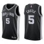 San Antonio Spurs #5 Stephon Castle Black Stitched Jersey