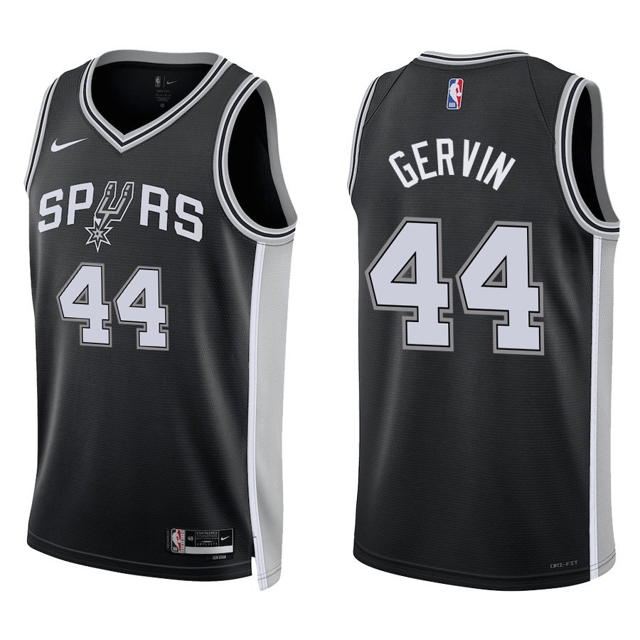 San Antonio Spurs #44 George Gervin Black Stitched Jersey