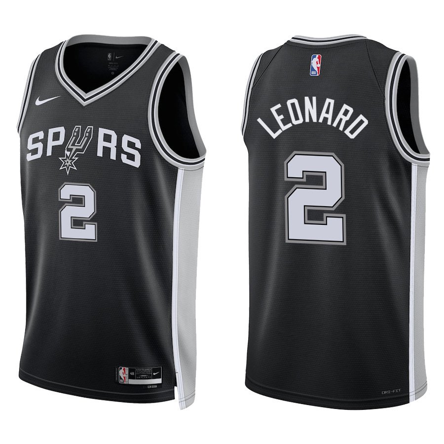 San Antonio Spurs #2 Kawhi Leonard Black Stitched Jersey