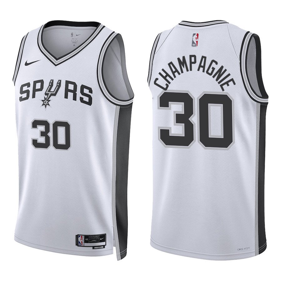 San Antonio Spurs #30 Julian Champagnie White Stitched Jersey