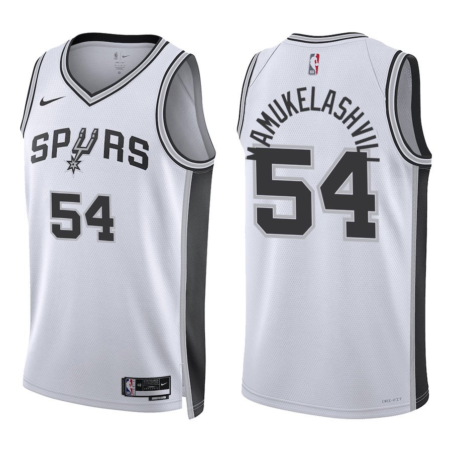 San Antonio Spurs #54 Sandro Mamukelashvili White Stitched Jersey