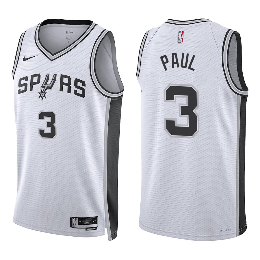 San Antonio Spurs #3 Chris Paul White Stitched Jersey