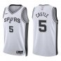 San Antonio Spurs #5 Stephon Castle White Stitched Jersey