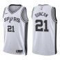 San Antonio Spurs #21 Tim Duncan White Stitched Jersey
