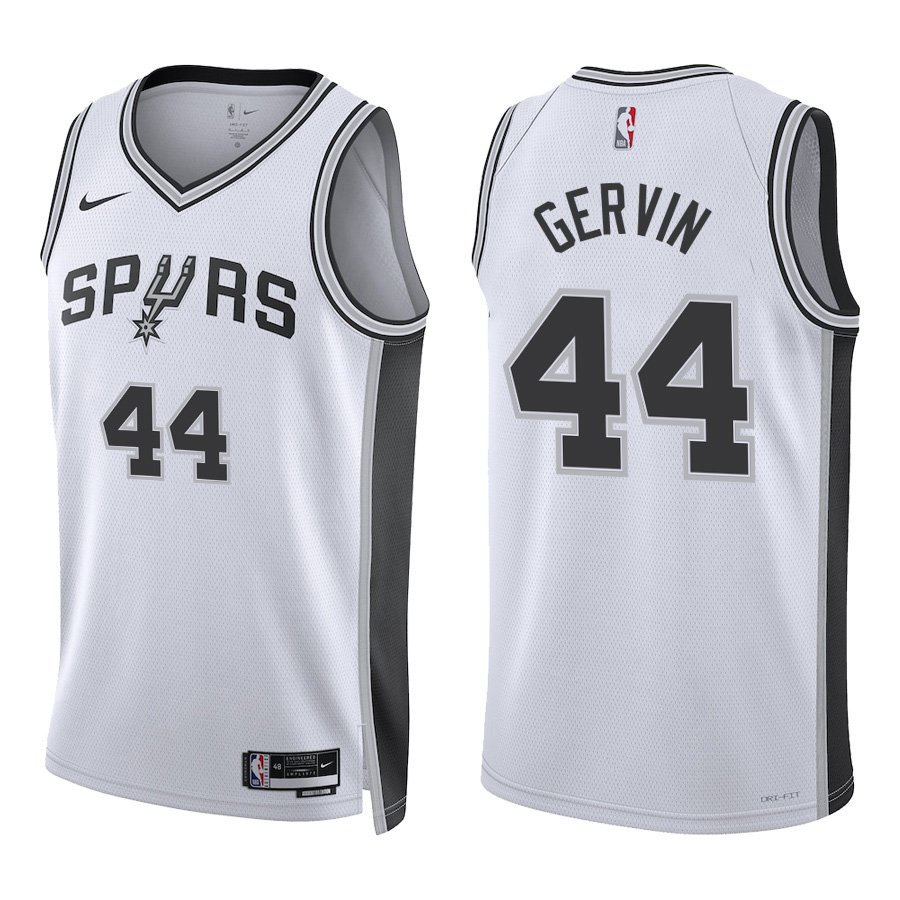 San Antonio Spurs #44 George Gervin White Stitched Jersey