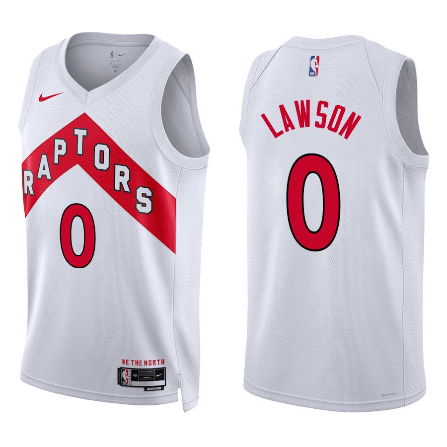 Toronto Raptors #0 AJ Lawson White Stitched Jersey