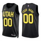 Utah Jazz #00 Custom Name And Number Black Stitched Jersey