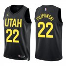 Utah Jazz #22 Kyle Filipowski Black Stitched Jersey