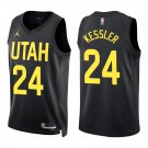 Utah Jazz #24 Walker Kessler Black Stitched Jersey