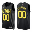 Utah Jazz #00 Jordan Clarkson Black Stitched Jersey