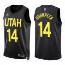 Utah Jazz #14 Jeff Hornacek Black Stitched Jersey
