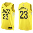 Utah Jazz #23 Lauri Markkanen Gold Stitched Jersey