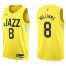 Utah Jazz #8 Deron Williams Gold Stitched Jersey