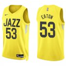 Utah Jazz #53 Mark Eaton Gold Stitched Jersey
