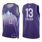 Utah Jazz #13 Isaiah Collier Purple City Stitched Jersey
