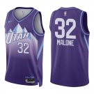 Utah Jazz #32 Karl Malone Purple City Stitched Jersey