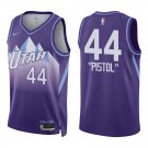 Utah Jazz #44 Pete Maravich Purple City Stitched Jersey