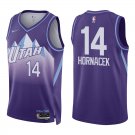 Utah Jazz #14 Jeff Hornacek Purple City Stitched Jersey