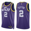 Utah Jazz #2 Collin Sexton Purple Classic Stitched Jersey