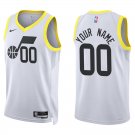 Utah Jazz #00 Custom Name And Number White Stitched Jersey