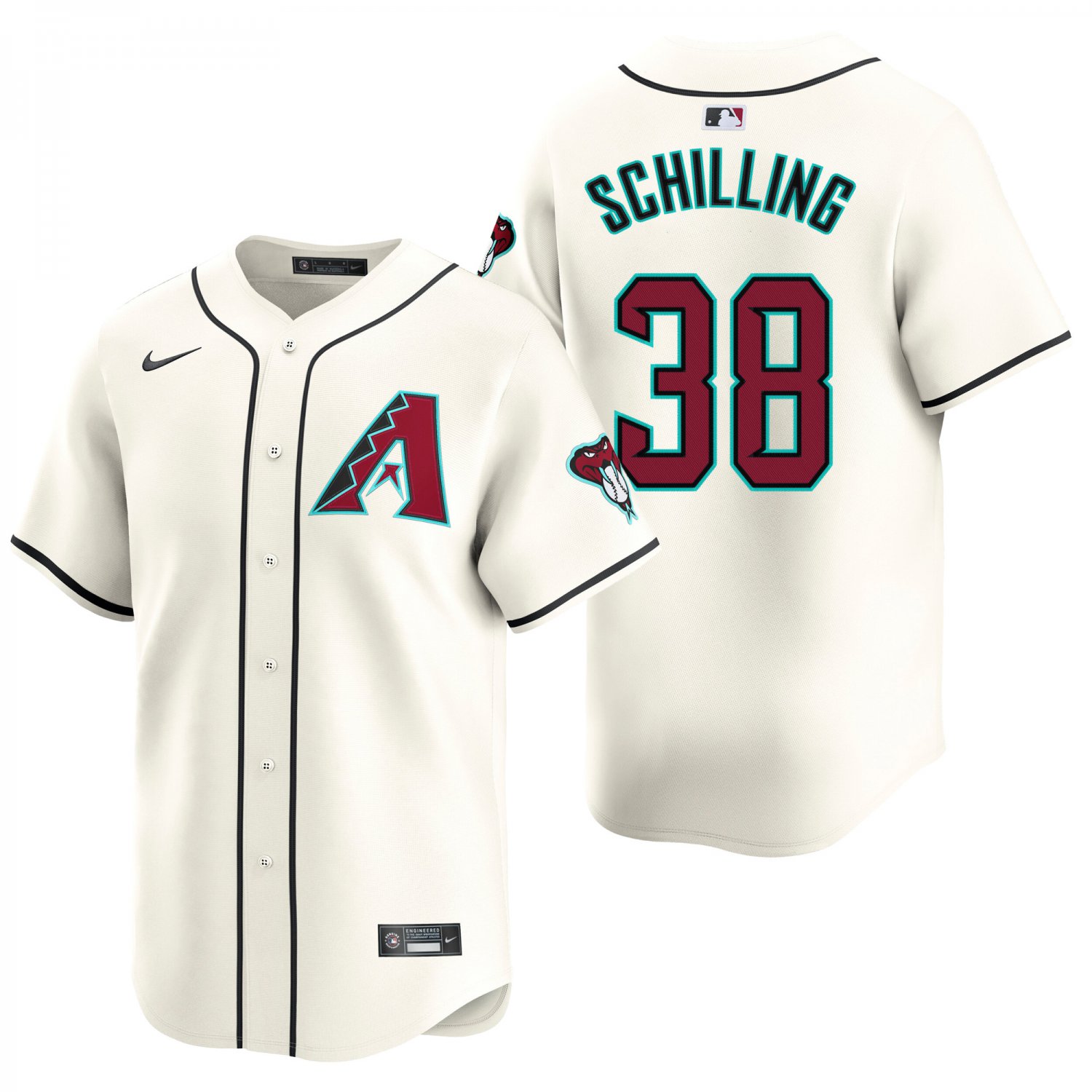 Arizona Diamondbacks #38 Curt Schilling Cream Men's & Youth Stitched Jersey