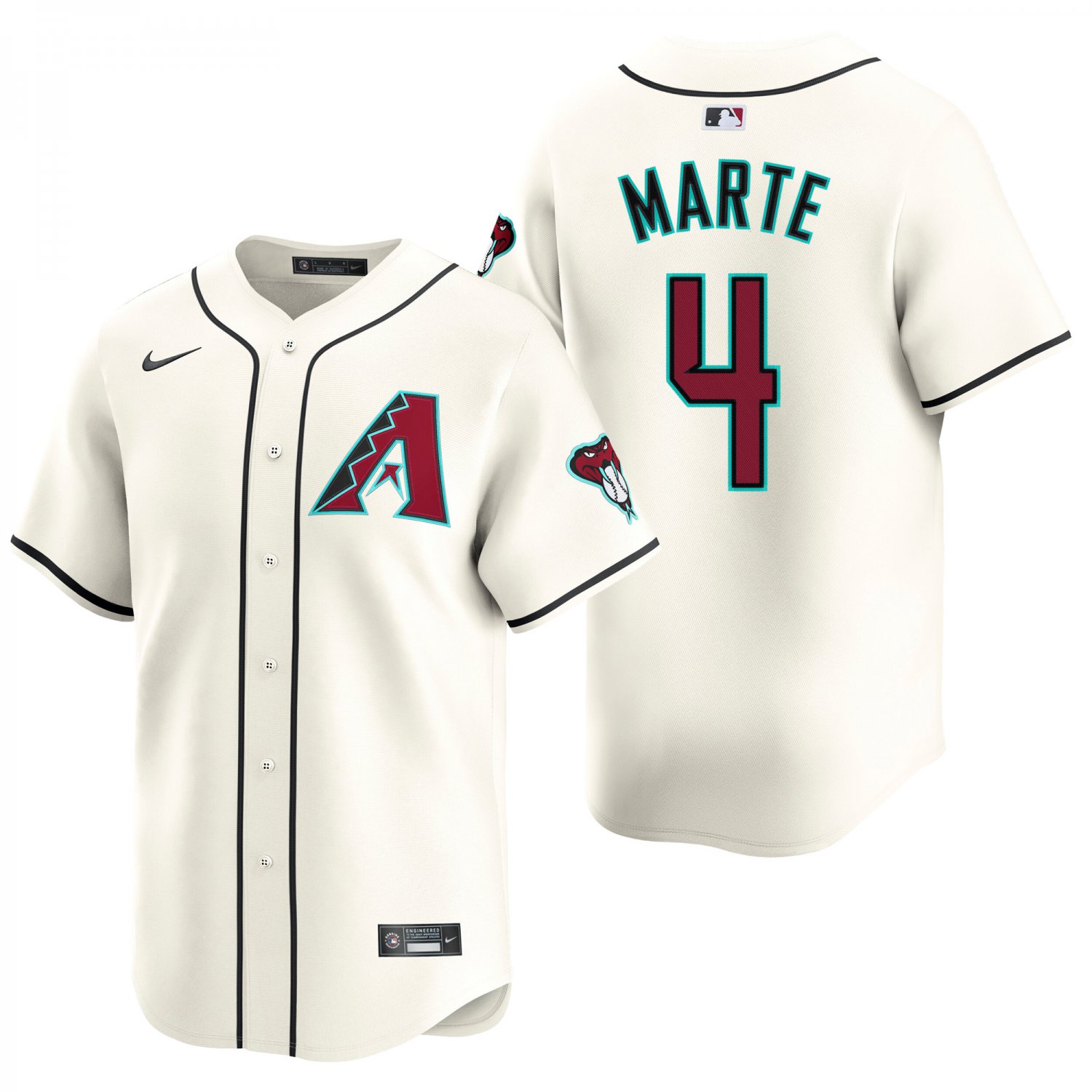 Arizona Diamondbacks #4 Ketel Marte Cream Men's & Youth Stitched Jersey