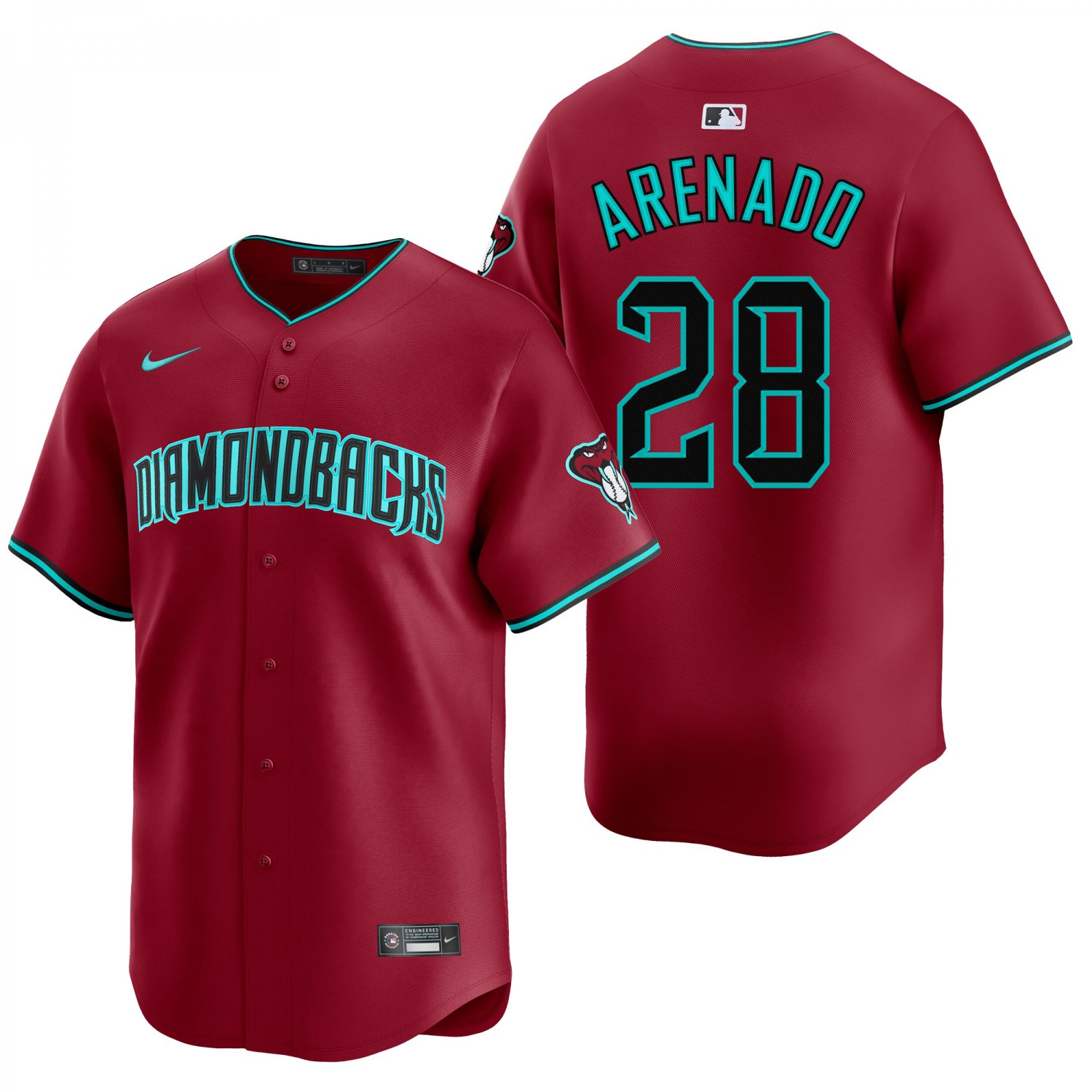 Arizona Diamondbacks #28 Nolan Arenado Red Men's & Youth Stitched Jersey