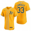 Athletics #33 Jose Canseco Gold Men's & Youth Stitched Jersey