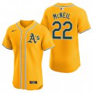 Athletics #22 Jeff McNeil Gold Men's & Youth Stitched Jersey