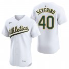Athletics #40 Luis Severino White Men's & Youth Stitched Jersey