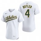 Athletics #4 Lawrence Butler White Men's & Youth Stitched Jersey